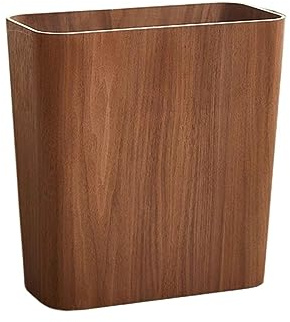 RUNZE765Z Corbeille à Papier Poubelle de Salon sans Couvercle, Grande capacité, Style Minimaliste, hôtel, ménage, Salon, Chambre à Coucher, Corbeille étroite en Bois Poubelle De Bureau(B)