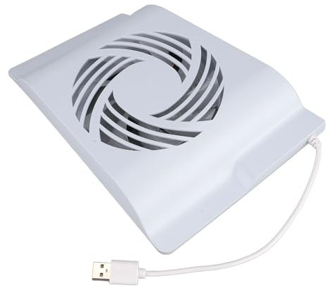 Ventilador de de Enfriamiento con Control de Temperatura Inteligente, Luz Colorida RGB, con 2 Concentradores USB, para Edición Digital y de Disco