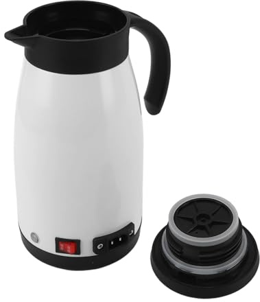 12V 24V Quick Heating Car Electric Kettle, Portable Stainless Steel Car Kettle Boiler, Ideal for Car and Truck Use, Boils Water, Brews Coffee, Cooks Eggs and Noodles.