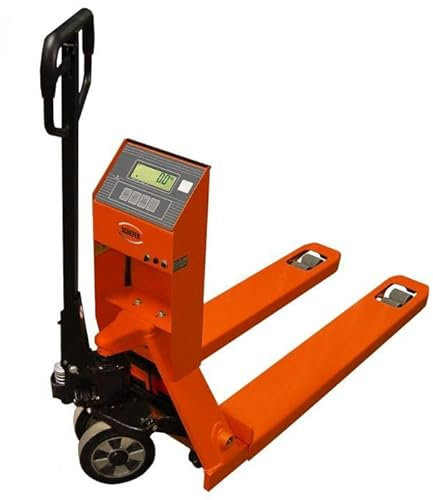 Schefer Gabelhubwagen 2200 Kg Gabellänge 1155 mm Gummi/Polyurethan Tandem mit Waage