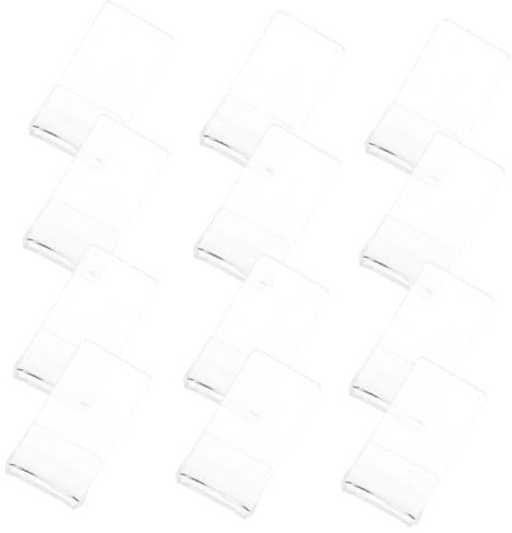 Garneck 12pcs Acrylic Vinyl Record Wall Shelf Album Holder Rack Wall Hooks for Vinyl Storage and Display, Suitable for Home and Office Organization