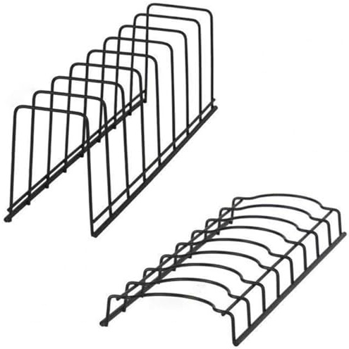 Estante para platos para armario 2pcs/juego escurridor de platos de acero inoxidable organizador de platos y cuencos para armario para 8 platos y 8 cuencos organizador de platos que ahorra espacio
