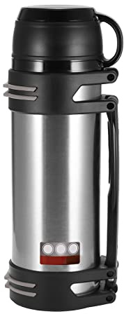 ZONJIE Vacuum Insulated Bottle - 1.5L Stainless Steel Vacuum Travel Flasks for Hot and Cold Drinks Thermal Metal Water Bottle with BPA Free Cup Portable Travel Water Bottles with Carry Handle