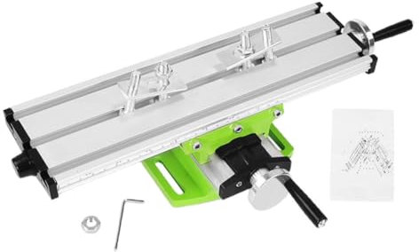 DIYEAH Mesa Cruzada Multifunción Para Taladro De Banco Miniatura Abrazadera Graduada, Soporte Manual Ajustable y Herramientas Incluidas, Adecuado Para Fresado De Madera y Plástico