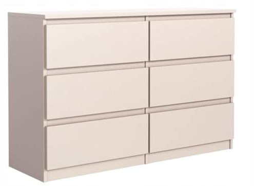 MebLocker byrå med 6 lådor 120 cm perfekt för vardagsrum, sovrum, barnrum, ungdomsrum och kontor, modern elegant lösning för snygg förvaring av kashmir