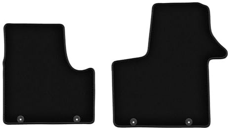 Wielganizator Velours Vorne Fußmatten passend für Renault Trafic III (2014-) | Qualität: Basic - Genaue Passform, rutschfeste Untregrund 2-teilig - Schwarz