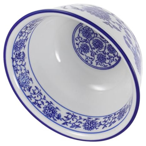 Holibanna Ciotola in Ceramica Blu e Bianca Ciotola Per Zuppa Insalatiera e Dessert