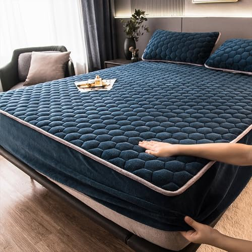 Protector de colchón de forro polar de lujo de 90 x 200 cm, bolsillo extra profundo (30 cm), suave y cálido, ropa de cama acogedora y esponjosa para máxima comodidad