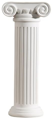 Florero de columna griega, estatua de oficina, soporte para plantas de pilar romano