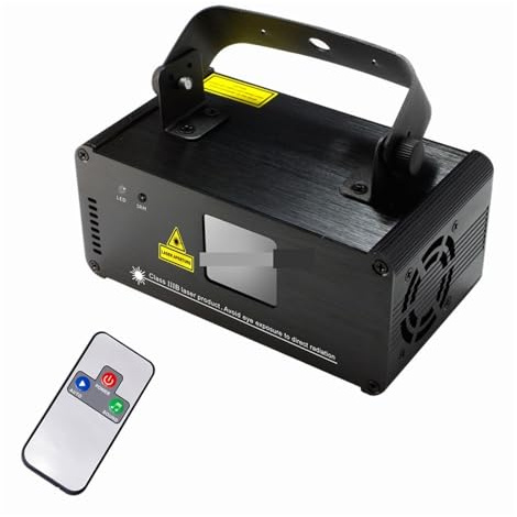 YQVEOT Luces de Discoteca, Proyector 3D RGB 400, líneas con Efecto de Haz, Equipo de DJ, Fiesta Disco, Navidad, de iluminación de Escenario, espectáculo
