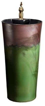 Lavabo de pedestal Lavabo de pedestal cerámica for baño, for exteriores, con grifo y desagüe