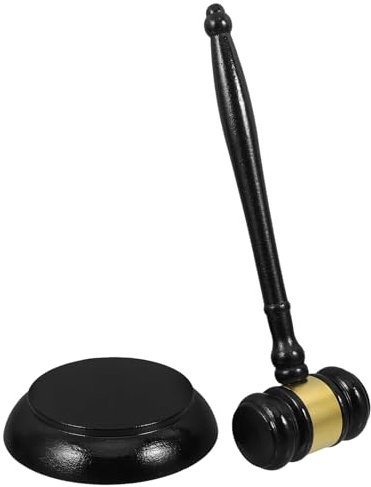 Mipcase Marteau de Juge Bois Massif Finition Lisse Léger et Portable pour Ventes Aux Enchères et Audiences Outil et Pratique pour Juges et Avocats