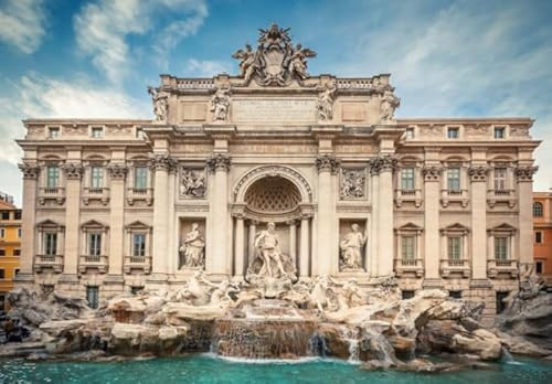 DMQBT Rompecabezass 1500 Piezas For Adults - Difficult Rompecabezas 1500 Piezas For Adults Challenge - Fontana Di Trevi‌ Art Fotos - Family Fun Challenge Games - Vw280Zq