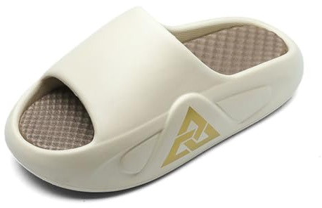 Parkuddtofflor, Hög elastisk kraft, stötdämpande, dubbelskiktad design, halkfri, snabb, tjock sula, lätta, mjuka, vattentäta skor för bad, pool, strandsandal (storlek: EU 42-43, fä