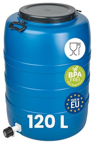 Garronda Fût Alimentaire 120L Plastique HDPE Tonneau Baril pour Eau GD-0186