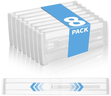 8 Stück Schubladentrenner Verstellbar Set, Verstellbare Transparente Schubladenteiler, Flexibles Trennwände Schubladen Organizer,Drawer Divider für Kleiderschrank,Schlafzimmer,Küche, Büro & Kommode