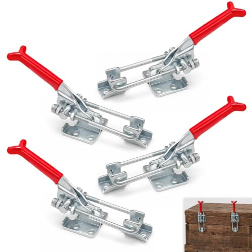 CAIXIANGYU 4 Unids Abrazadera Palanca GH-431 320kg Hierro Galvanizado(4 Piezas)