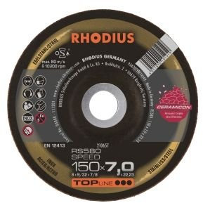 Rhodius 210657 Disque à ébarber Diamètre 150 mm Ø de perçage 22.23 mm acier inoxydable, acier, Fonte 1 pc(s)