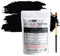 HQC Paint Wall and Ceilings Matt | Sample Colour Tester Pot with Brush | Quick Drying Quality Interior Paint | Contemporary Finish | Black Colour 25ml