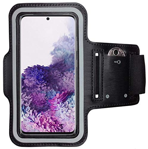 CoverKingz Brassard de Sport pour Samsung Galaxy S20 - Brassard pour Smartphone, Accessoire de Sport avec Poche pour Les clés Galaxy S20 - Accessoire Sport, Brassard téléphone Portable Noir