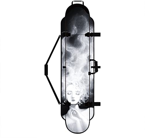 WEALTHY73 Tragbare Furnierabdeckung Snowboardtasche Skiausrüstung Schutzbrettabdeckung Gummi SBR Elastisches Gewebe Wasserdicht und Verschleißfest,Gray,160CM