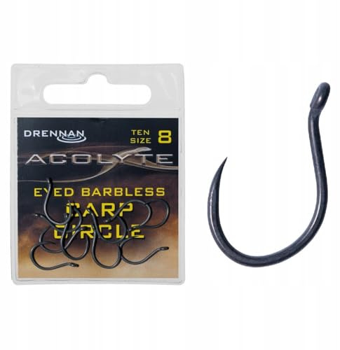 Drennan Acolyte Eyed Barbless Carp Circle (Size 12)