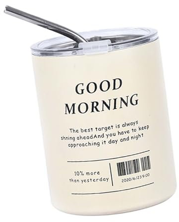 LearnLyrics Bicchiere americano gelato, tazza di caffè con bicchiere isolato - Tazza di caffè portatile con bicchiere di bottiglia d'acqua,Bicchiere da viaggio sottovuoto a doppio strato con coperchio