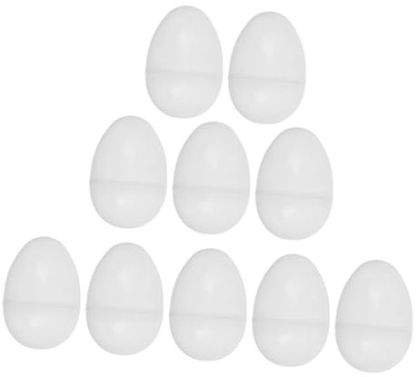 NAMOARLY 10pcs Fillable Plastic Easter Eggs Openable Paintable Egg Shells for DIY Crafting Children's Art Easter Basket Stuffer Treat Box