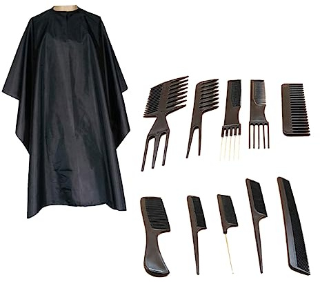 SAFIGLE Teiliges Haarschneidewerkzeug Set für Herren Friseur Kit mit Kamm und Umhang für Haarstyling für Salon oder Zuhause Tragbar und Langlebig