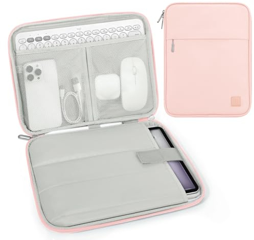 Dadanism 13 Pouces Housse Pochette Tablette Sac Protection pour iPad Air 13 M4/M3, iPad Pro 13 M5/M4, MacBook Neo 13, MacBook Air 13 M5/M4, Galaxy Tab S10+ Plus/S9+ 12,4, Tab P12 12,7, Rose
