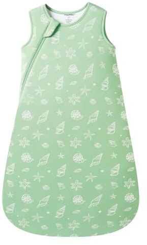 ToyaTec Babysovsäck 2,5 Tog Supermjuk Rayon Tillverkad av Bambu, Babysovsäck i Bambufiber Höst Vinter Sovfilt (Grön, S)