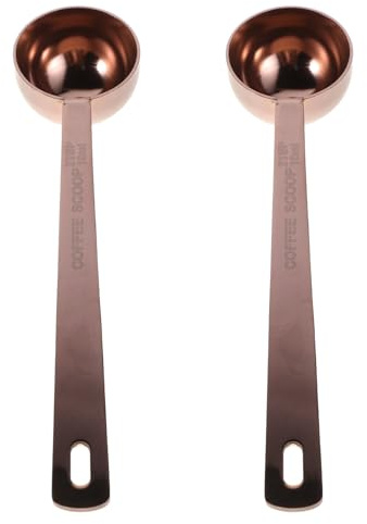 HONITANO 2 Piezas Cucharas Medidoras de Café Acero Inoxidable Cucharas para Café Espresso Polvo y Matcha Utensilios de Cocina Duraderos y Compactos para Hornear