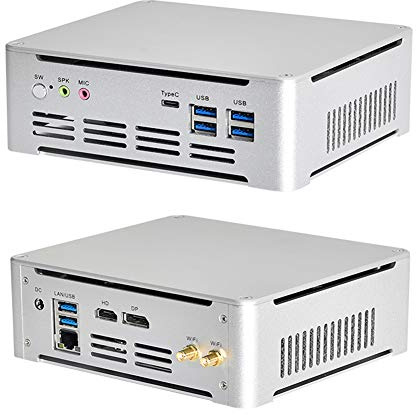 Partaker Mini PC Windows 10, Intel Core i7 7820HK Processor,Supports DDR4 RAM/M.2 SSD/4K/DP/HD/Dual WiFi/Gagabit Ethernet/Fan/Type-C USB3.0(32GB Ram 512GB SSD)
