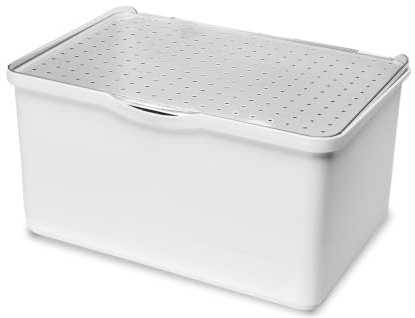 madesmart Large Lid Bin, White