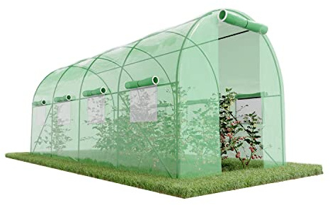 Unbekannt Générique Garten-Gewächshaus Tunnel – Plane Armee – von 7 m² bis 18 m² – aus Polyethylen – UV-Schutz