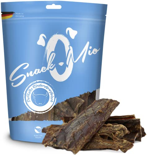 SnackOMio – Premium Hundesnack – delikates Rinderdörrfleisch, getreidefrei, 1er Pack (1 x 600g)