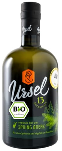Premium DRY Gin BIO (Wacholder/Zitrusfrüchte/Löwenzahnblüten) charakteristisch mit jungen Fichtentrieben aus dem Taunus | Gin aus Deutschland (SPRING BREAK, 500ml)