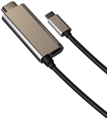 Motorola Pronto per cavo USB-C a HDMI con adattatore USB-C per alimentazione/ricarica in modalità pronta per il trasferimento dati USB3.1 per Motorola Edge +, telefoni di tipo C