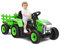 DREAMADE Traktor mit Abnehmbarem Anhänger, Elektrotraktor mit LED-Licht & Musik & Fernbedienung, Kindertraktor mit max. Tragfähigkeit von 30 kg, Aufsitztraktor für Kinder ab 3 Jahren (Grün)