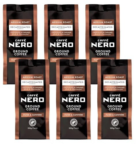 Caffè Nero Ground Coffee (6 x 200g, Classico Decaff)