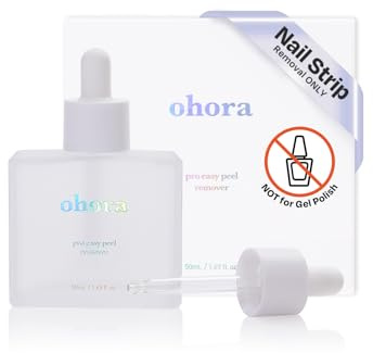 ohora Easy Peel Remover - Semi-Cured Gel Nail Strip Remover with Hygienic Dropper | Non-Drying, Nourishing Formula | Vegan, Cruelty-Free, and Hypoallergenic