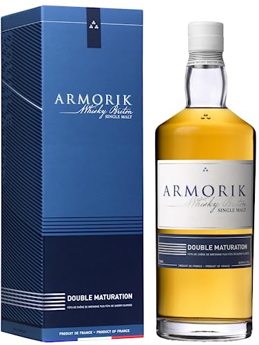 ARMORIK - Double Maturation BIO - Whisky Single Malt - Origine : France/Bretagne - Notes d'agrumes & Caramel au beurre salé - Vieilli en fût de chêne - 46 % Alcool - 70 cl | Origine : France / Bretagne - Notes d'Agrumes & Caramel au Beurre Salé - Vieilli en Fût de Chêne