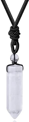 XIANNVXI Healing Crystal Necklace for Men Women Crystal Pendant Necklace Natural Stone Gemstone Pendant Reiki Jewellery