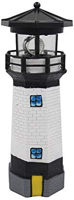 SYFUNLV Garten Solar Leuchtturm LED Garten Leuchtturm,27x 9cm Solar Leuchtturm mitBeleuchtung,für den Außenbereich, Dekoration für Garten, Zaun, Hof, Außendekoration (Schwarz)