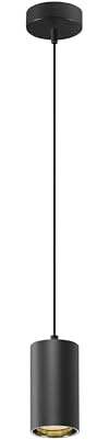 SLV ASTO TUBE | Pendelleuchte, Deckenleuchte, Innenbeleuchtung für Wohnzimmer, Schlafzimmer, Küche, Diele, Kinderzimmer | GU10, Pendellänge 250 cm, max. 10W, schwarz