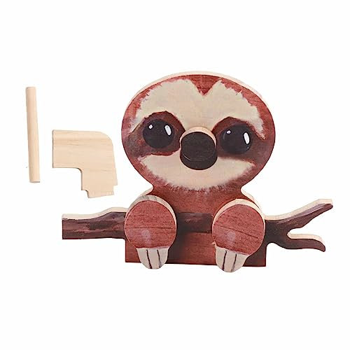 Tier Brillen Ausstellungsständer, Holz Tier Brillenhalter, Brillenhalter, Sonnenbrillen Ausstellungsständer, Kreativer Tier Form Brillenständer für Zuhause, Büro, Schreibtisch, Dekoration(Faultier)