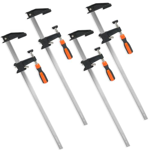 ACOSEA Woodworking Clamps,4-Pack 36 Inch Long Bar Clamps Heavy Duty Adjustable and Release Quickly,Wood Clamp Throat Depth 2.5 Inch Clamps Force 600 Lbs