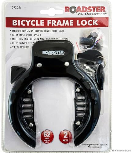 Bicycle Frame Wheel Clamp Lock - Maximum Security for Bikes | Simple, Fast & Easy to Apply | Suitable for Everyday Use | Heavy Duty, Strong, Reliable & Long Lasting