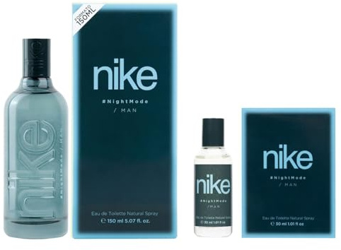 NIKE - Night Mode Promoción 150 ml + 30 ml, Colonia Hombre, Pack 2 Productos, Perfume Formato Spray, Eau de Toilette Natural y Masculina, Aroma Frutal Amaderado, Fragancia Fresca y de Larga Duración