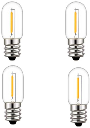 ShuoHui E14 LED 0.6W Glühbirne T16 Kleine E14 COB Warmweiss 2200K Mini Vintage Kandelaber Birne 0.6w Ersetzt 6 watt für Nachtlicht Tischlampen Salzlampen 220V-240V (10)